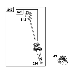 Lubrication Group Diagram and Parts List for 09P702-0182-H5 020000 - 09Z999 Briggs and Stratton Engine